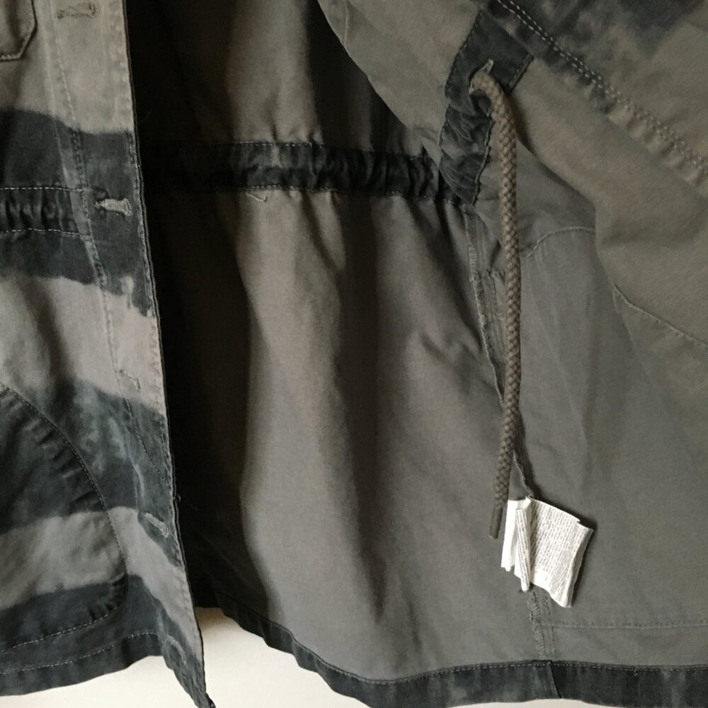VTG Y2K 100% Cotton Vans Black & Grey Stripe Utility Jacket M Streetwear - Picture 9 of 16